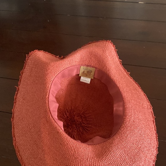 Hat straw pink orange beige white nice design - Picture 5 of 8